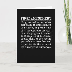 Erste Änderung der US-Verfassung - Redefreiheit Karte