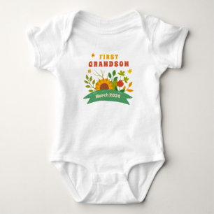 Erste Ankündigung von Grandson Grandparent Schwang Baby Strampler
