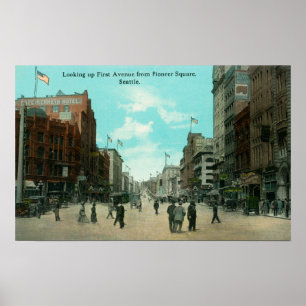 Erste Ave-Aussicht von der Pioneer Avenue aus Poster