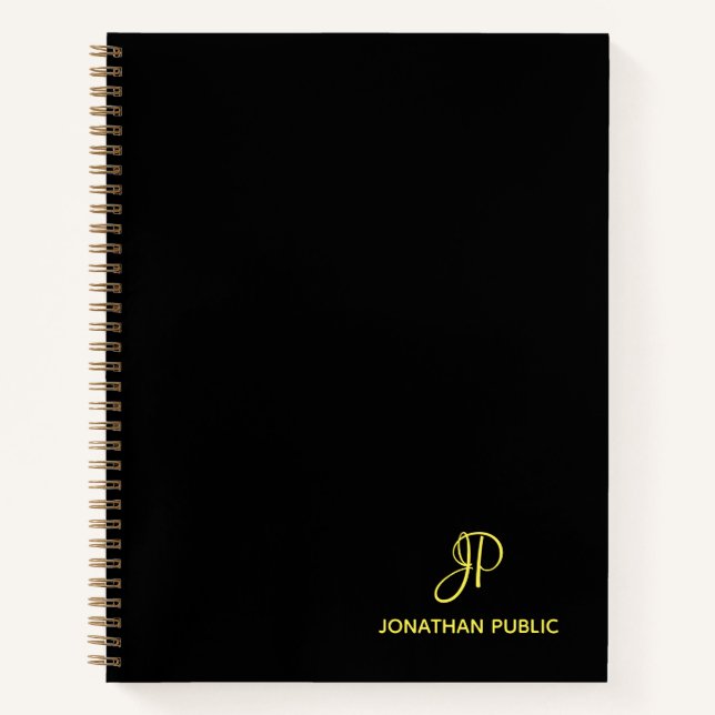 Erste Berufliche Gold-Monogram-Aktion Notizbuch (Vorderseite)