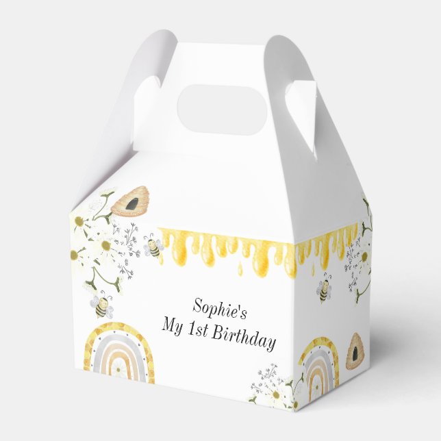 Erste Birthday Bee Geschenkschachtel (Vorderseite)