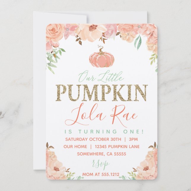 ERSTE BIRTHTAGINVITE EINLADUNG (Vorderseite)