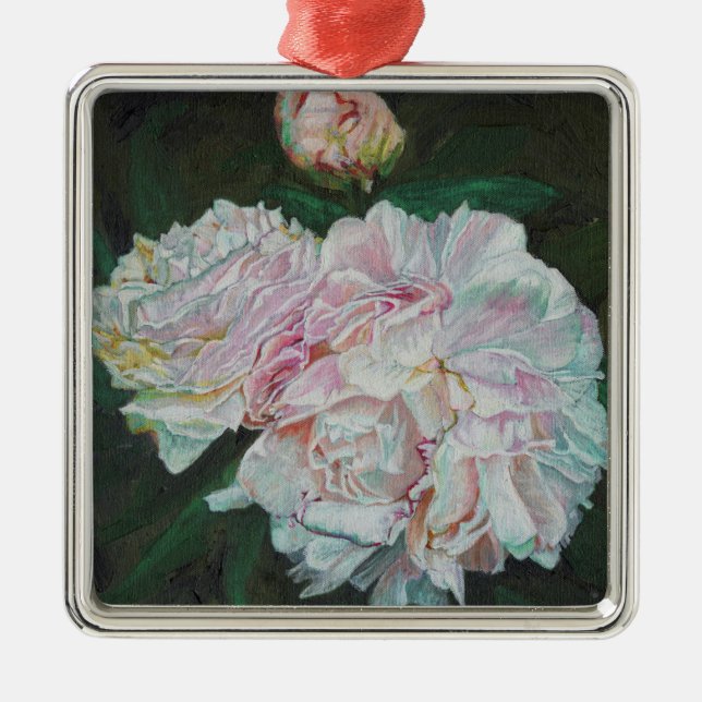 Erste Blüte 2012 Silbernes Ornament (Vorne)