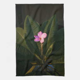 Erste Blüte, Plumeria Geschirrtuch