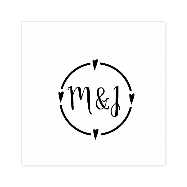 Erste Briefmarke für das Hochzeitslogo Gummistempel (Prägung)