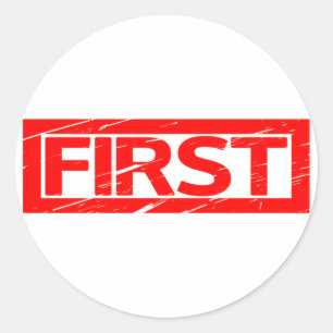 Erste Briefmarke Runder Aufkleber