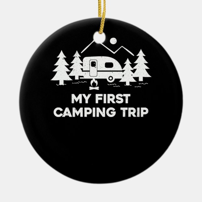 Erste Camping Reise Outdoor Adventure Wandern Keramik Ornament (Vorne)