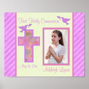 Erste Communion 8"x10" Foto Frame Insert - Girl Poster
