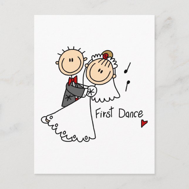 Erste Dance Wedding Tshirts und Geschenke Postkarte (Vorderseite)