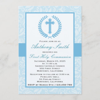 Erste das Comunion des Jungen Einladung