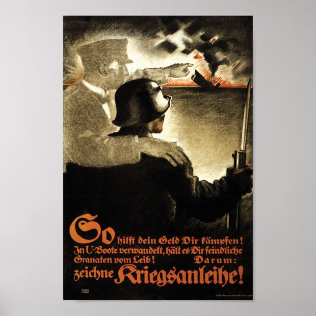 Erste deutsche Propaganda kauft Kriegsanleihen Poster (Vorne)