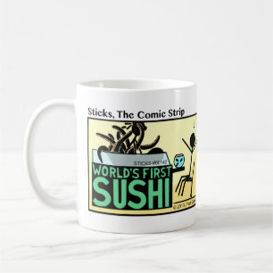 Erste die Sushi-Tasse lustige Stickman Welt Kaffeetasse