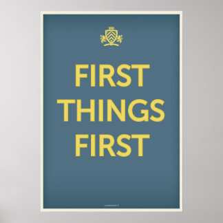 Erste Dinge zuerst Poster