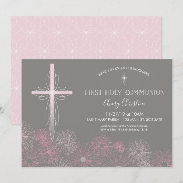 Erste Einladung der Heiligen Kommune mit Kreuz, Bl (Vorne/Hinten)