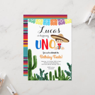 Erste Einladung von Fiesta UNO Cactus Birthday