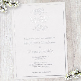 Erste Einsätze für Hochzeitscoupel Minimalistisch  Folieneinladung