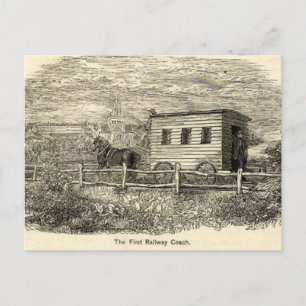 Erste Eisenbahnwagen-Postkarte Postkarte