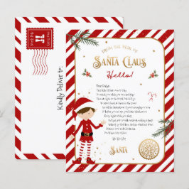 Erste Elf Ankunft Willkommenskarte Postkarte