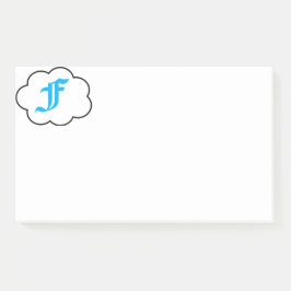 Erste F-Monogramm-Anmerkungen Post-it Klebezettel