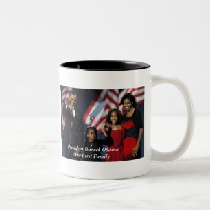 Erste Familien-Tasse Obama 44. Zweifarbige Tasse
