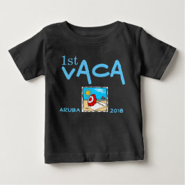 erste Ferien personalisiert Baby T-shirt