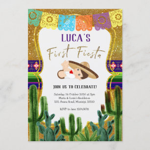 Erste Fiesta Charro Boy Geburtstag Einladung