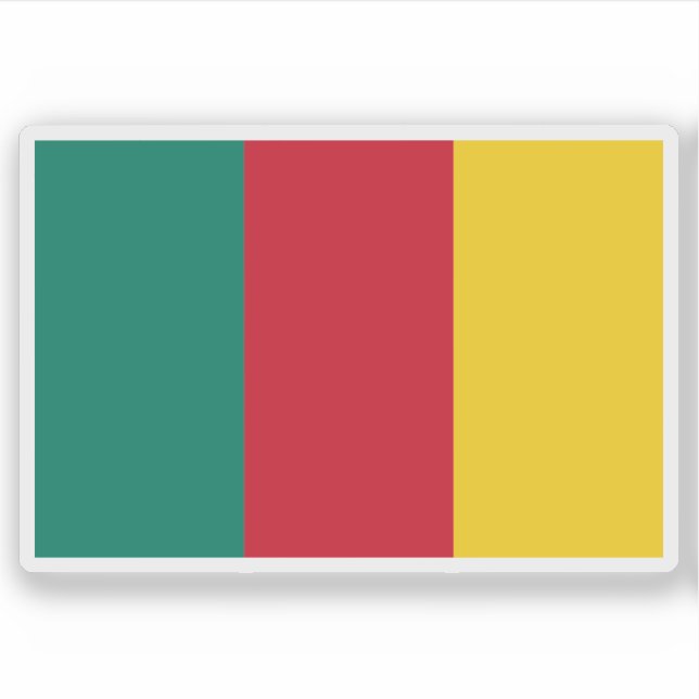 Erste Flagge Kameruns (1960-1961) Aufkleber (Vorderseite)