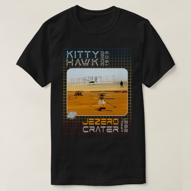 Erste Flüge von Mars Hubschrauber der Einfallsreic T-Shirt (Design vorne)