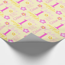 Erste Geburtstags-Blumen-Name-Geschenkverpackung