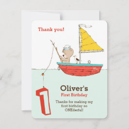 Erste Geburtstagsfeier für Nautiker Dankeskarte