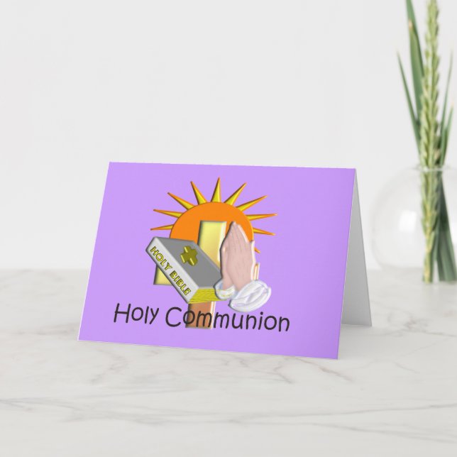 Erste Geschenke für heilige Kommunion Kinder Karte (Vorderseite)