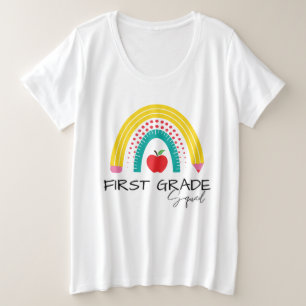 Erste GRADE Squad Rainbow-Lehrerin Große Größe T-Shirt