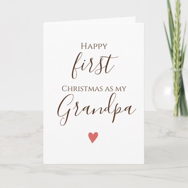 Erste Grandpa Merry Weihnachtskarte Karte (Vorderseite)