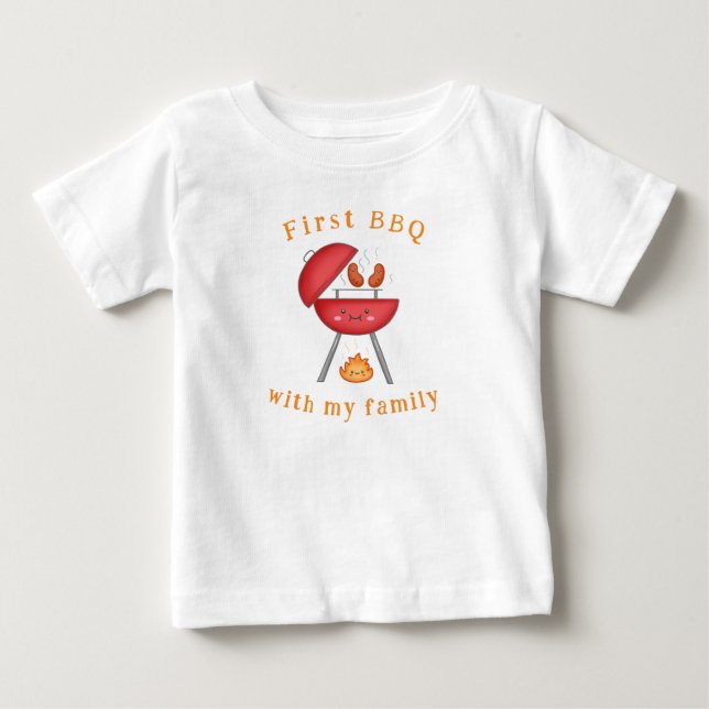 Erste GRILLEN Kindergenuss Sommerurlaub Baby T-shirt (Vorderseite)