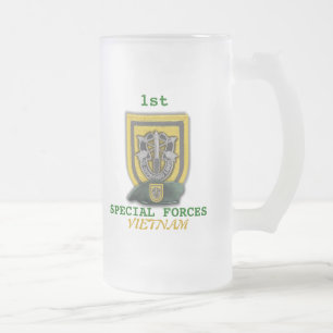 Erste grüne Berets flash vietnam son vets bier Tas Mattglas Bierglas