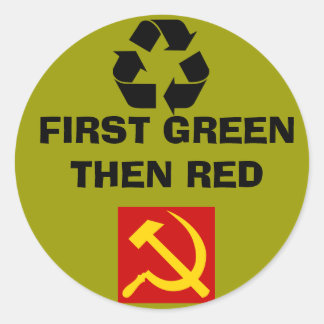 ERSTE GRÜNE DANN ROT RUNDER AUFKLEBER