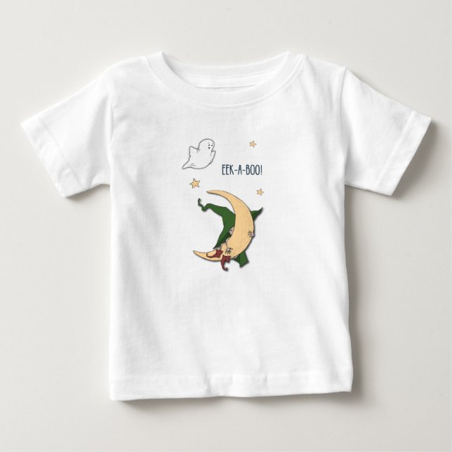 Erste Halloween Baby Flüchtige Blick A Boo Hexe mi Baby T-shirt (Vorderseite)