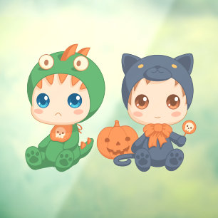Erste Halloween Babys Black Cat Dragon Kostüm 2 Fensteraufkleber