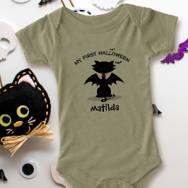 Erste Halloween Black Cat mit Wings Baby Bodysuit
