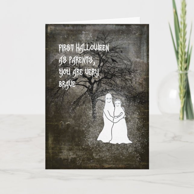 Erste Halloween-Karte für neue Eltern Karte (Vorderseite)