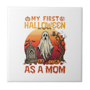 Erste Halloween-Mutter-Geist-Grabstein-Kürbis_1 Fliese