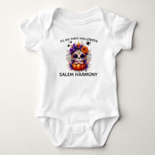 Erste Halloween Niedlich Baby Sugar Skull Strampler