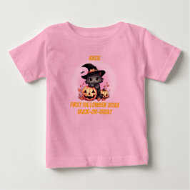 Erste Halloween Niedlich Kitten Baby T-shirt