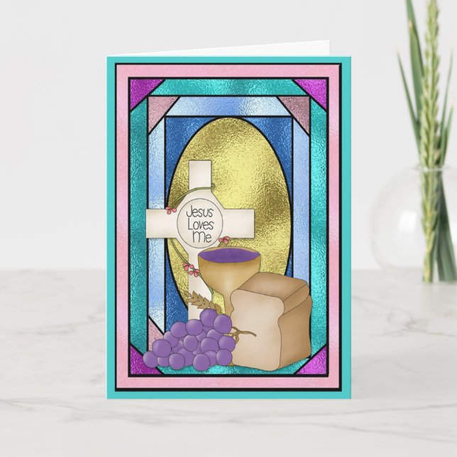 Erste heilige Kommune, festes Glas Karte (Vorderseite)