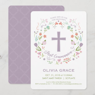 Erste heilige Kommunion, die kundenspezifische Einladung