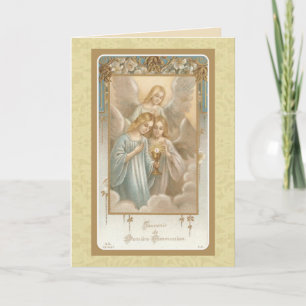Erste Heilige Kommunion Engel Eucharistie Hostie V Karte