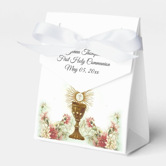 Erste Heilige Kommunion Girls Traditionell Geschenkschachtel (Vorderseite)