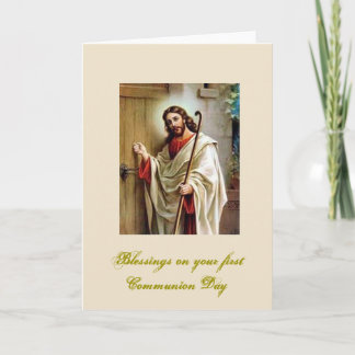 Erste heilige Kommunion - Glückwünsche - Karte