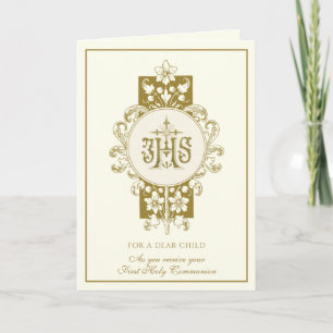 Erste Heilige Kommunion Jesus Eucharist Karte