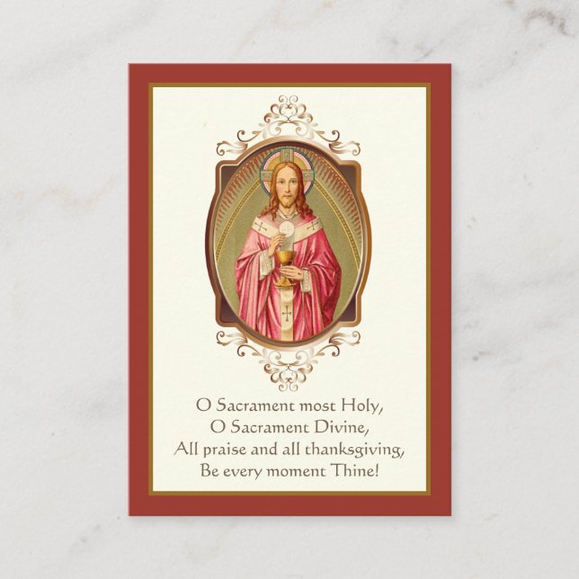Erste heilige Kommunion Jesus Gebet Heilig Visitenkarte (Vorderseite)